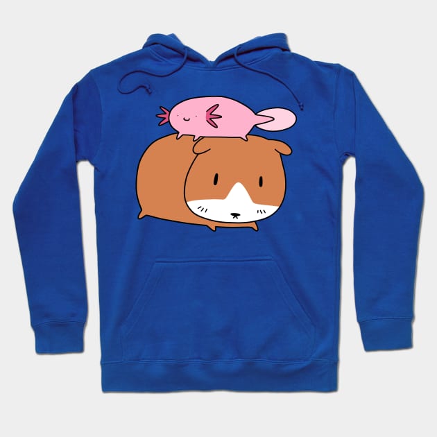 Axolotl and Guinea Pig Hoodie by saradaboru